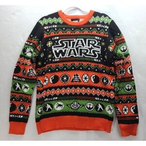 Geeknet Star Wars Holiday Ugly  Christmas Sweater Yoda Vader Mens Size L